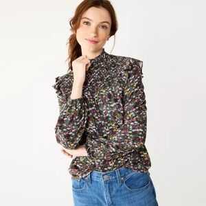 Draper James RSVP Mini Floral Ruffled Blouse